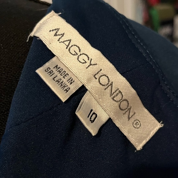 Maggy London Peplum Dress Size 10 - Picture 6 of 7